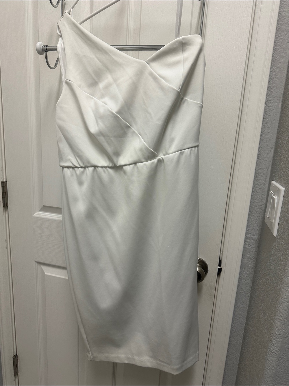 Lane Bryant White One-Shoulder Sheath Dress